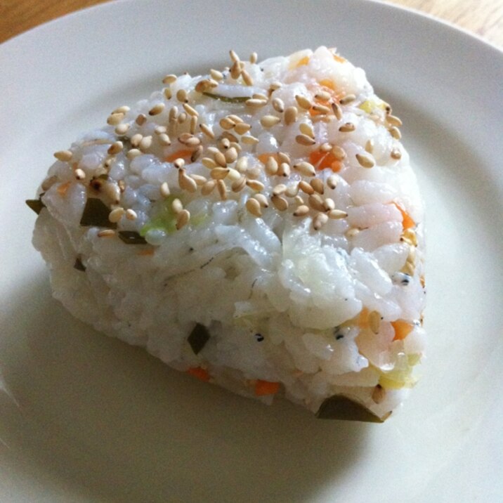 和歌山‼しらすと白菜の漬物おむすび♫